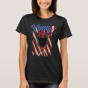 Lacrosse American Flag Lax Helmet Sticks 4. Ju T-Shirt