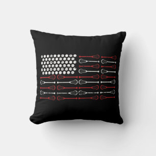 Lacrosse American Flag Lax Mama Design Kissen