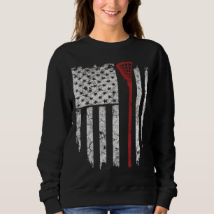 Lacrosse American Flag Men Geschenke Sweatshirt