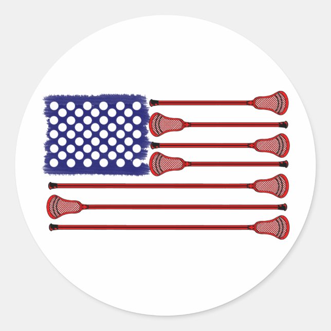 Lacrosse AmericasGame Runder Aufkleber (Vorderseite)