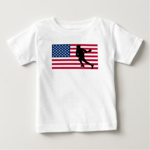 Lacrosse-amerikanische Flagge Baby T-shirt