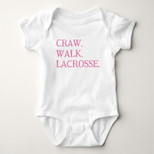 LACROSSE BABY-MÄDCHEN BODYSUIT ROSA WEIßES TOP T-S
