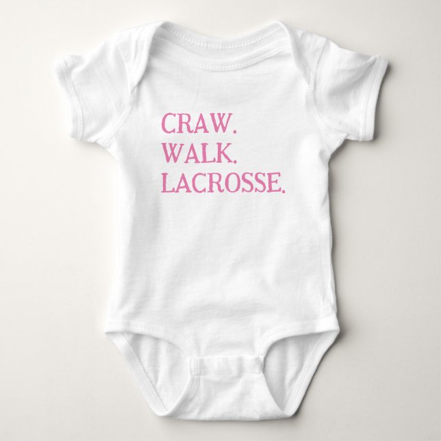 LACROSSE BABY MIRL ONSIE PINK WHITE TOP TSHIRT (Vorderseite)