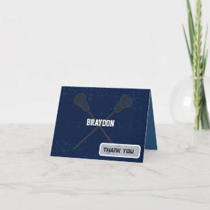 LACROSSE Bar Mitzvah Carte de remerciements pliée