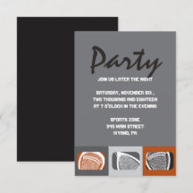 LACROSSE Bar Mitzvah Einladung Empfang-Karte