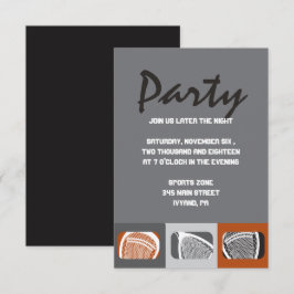 LACROSSE Bar Mitzvah Einladung Empfang-Karte