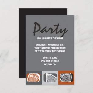 LACROSSE Bar Mitzvah Invitation Carte Réception
