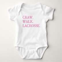 LACROSSE BÉBÉ FILLE SUR SIE ROSE BLANC TOP TSHIRT