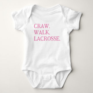 LACROSSE BÉBÉ FILLE SUR SIE ROSE BLANC TOP TSHIRT