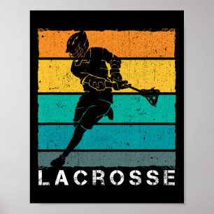 Lacrosse-Bekleidung Vintage-Flagge Sport Poster