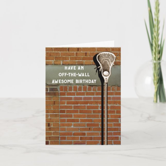 Lacrosse Birthday Card Karte (Vorderseite)