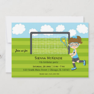 Lacrosse Birthday Girl Einladung