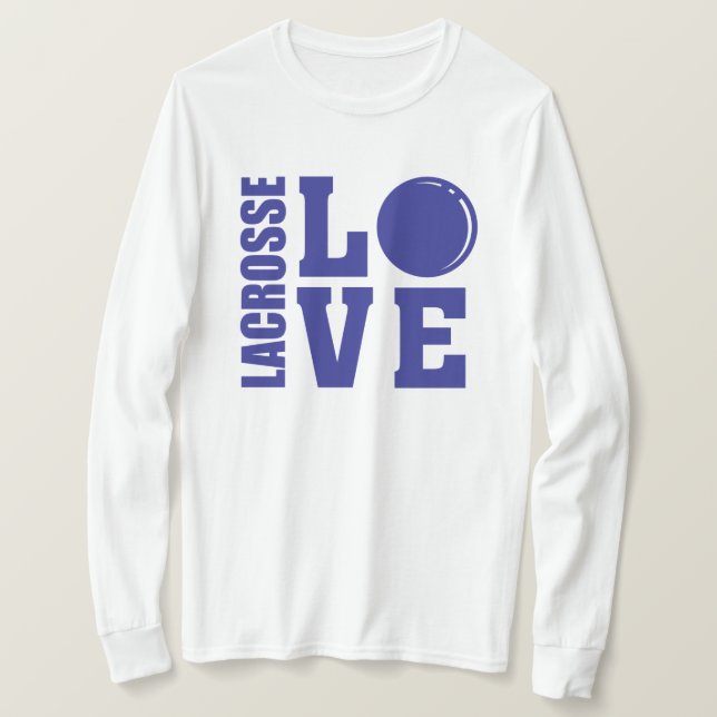 Lacrosse Blau T-Shirt (Design vorne)