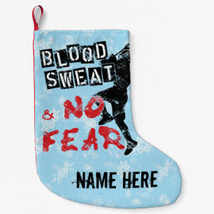 Lacrosse Blood Sweat No Furcht Weihnachten Strumpf Kleiner Weihnachtsstrumpf