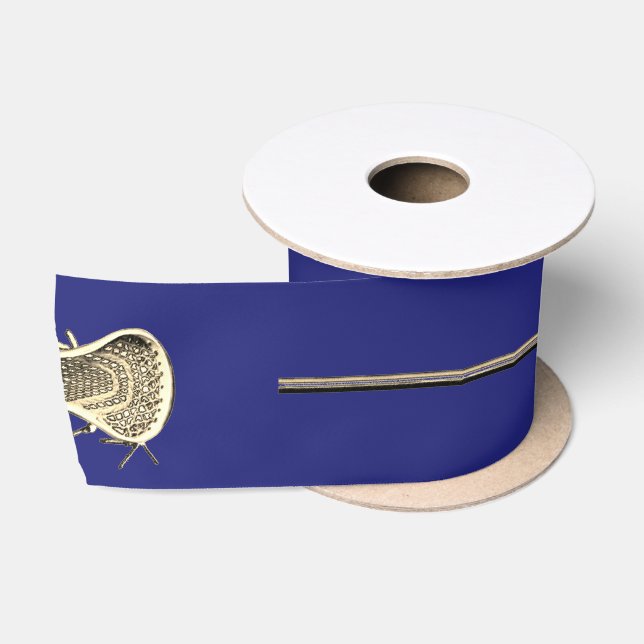 Lacrosse Blue Satin Ribbon Satinband (Spule)