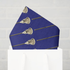 Lacrosse Blue Sports Tissue Paper Seidenpapier