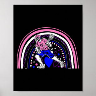 Lacrosse Boho Rainbow Lgbt-q Cool Genderfluid Prid Poster
