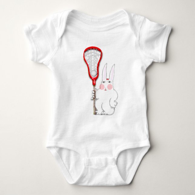 Lacrosse Bunny Baby Strampler (Vorderseite)