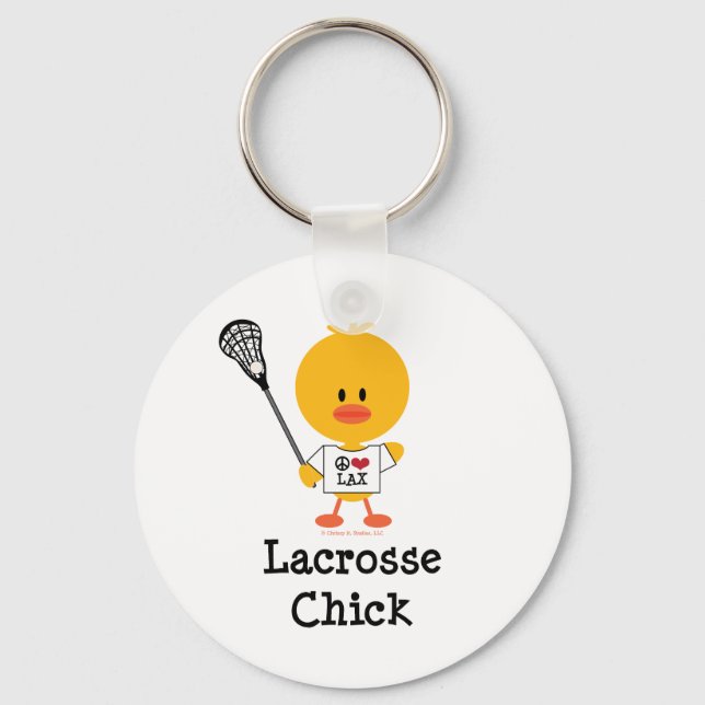 Lacrosse Chick Schlüsselanhänger (Vorderseite)