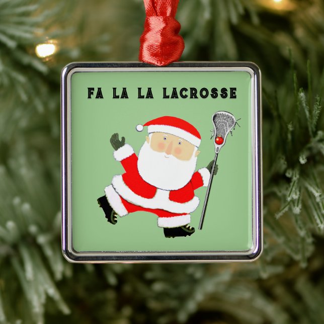Lacrosse Christmas Collectible Ornament Aus Metall (Baum)
