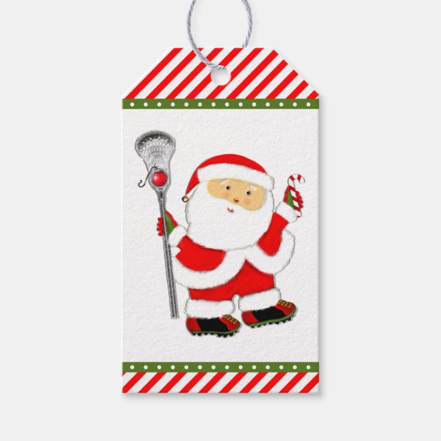Lacrosse Christmas Geschenkanhänger (Vorderseite)