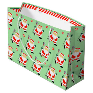 Lacrosse Christmas Holiday Große Geschenktüte