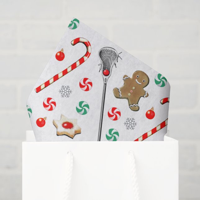 Lacrosse Christmas Pattern Tissue Paper Seidenpapier (Geschenktüte)