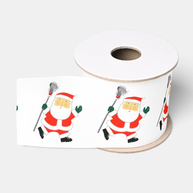 Lacrosse Christmas Satin Ribbon Ripsband (Spule)