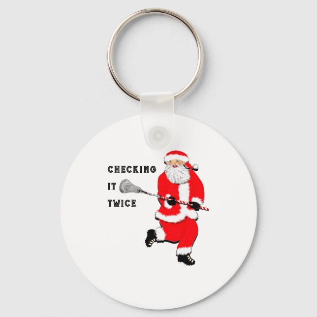 Lacrosse Christmas  Schlüsselanhänger (Vorderseite)