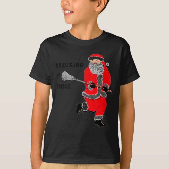 Lacrosse Christmas  T-Shirt (Vorderseite)
