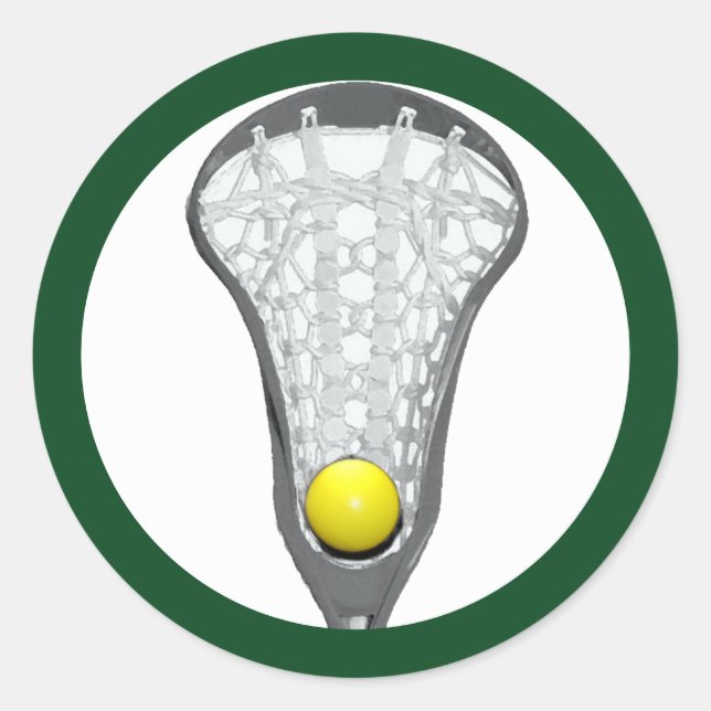 Lacrosse Classic Round Sticker (Vorderseite)