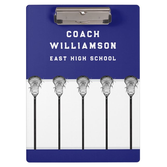 Lacrosse Coach Clipboard Klemmbrett (Vorderseite)