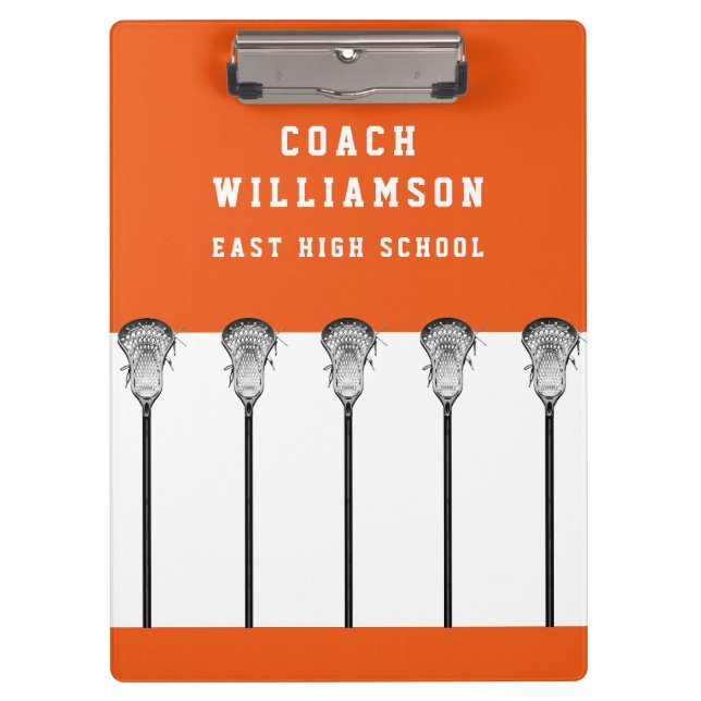 Lacrosse Coach Clipboard Klemmbrett (Vorderseite)