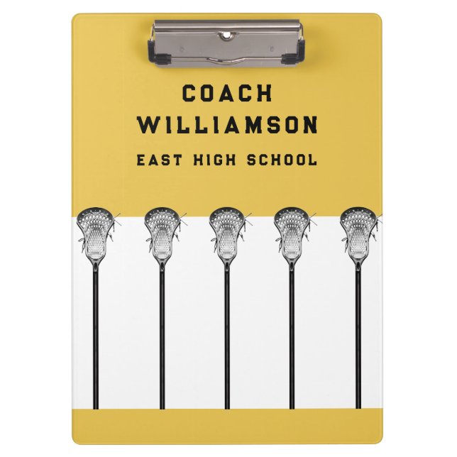 Lacrosse Coach Clipboard Klemmbrett (Vorderseite)