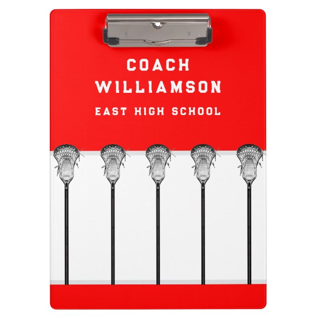 Lacrosse Coach Clipboard Klemmbrett (Vorderseite)