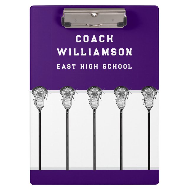 Lacrosse Coach Clipboard Klemmbrett (Vorderseite)