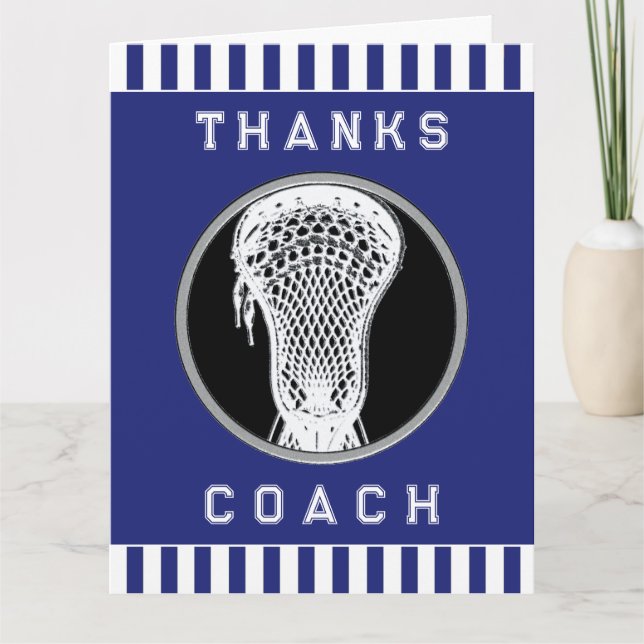 Lacrosse Coach Dankeskarte (Vorderseite)