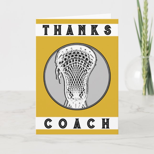 Lacrosse Coach Dankeskarte (Vorderseite)