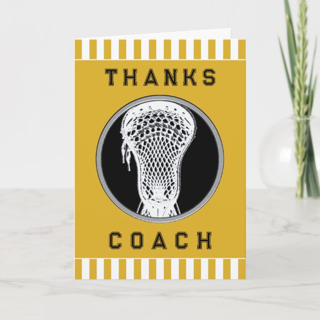 Lacrosse Coach Dankeskarte (Vorderseite)