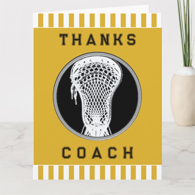 Lacrosse Coach Dankeskarte (Vorderseite)