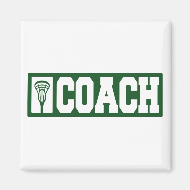 Lacrosse Coach - grün Magnet (Vorne)