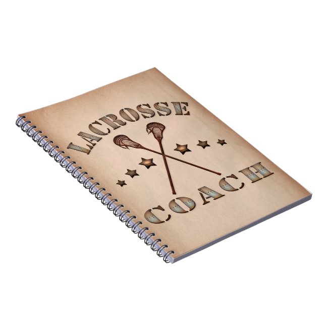 Lacrosse Coach Steampunk Style Notebook Notizblock (Rechte Seite)