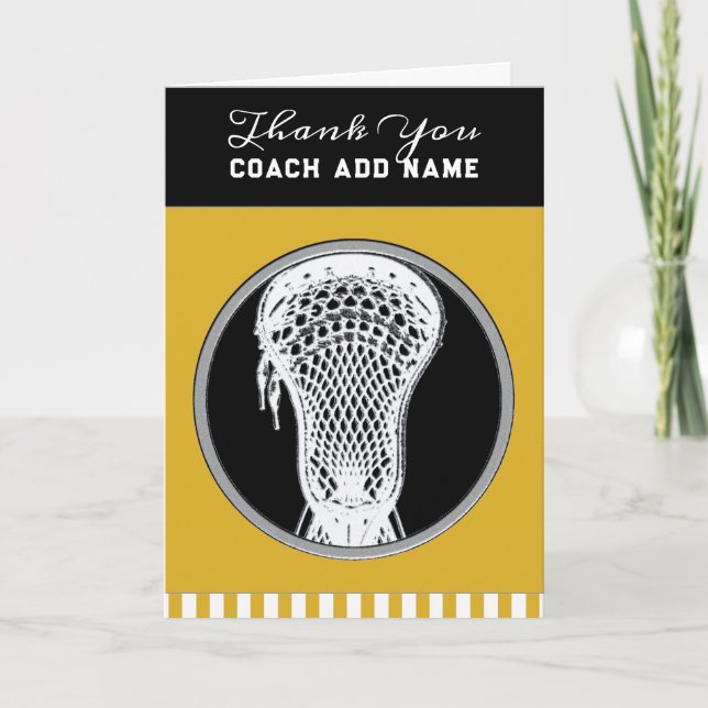 Lacrosse Coach Vielen Dank Karte (Vorderseite)