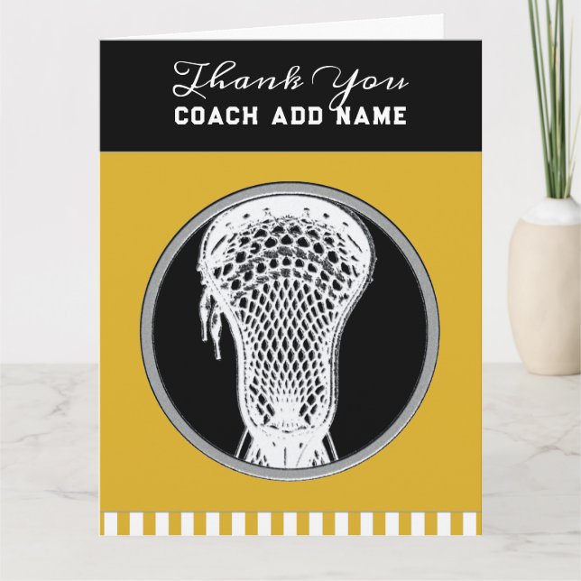 Lacrosse Coach Vielen Dank Karte (Vorderseite)