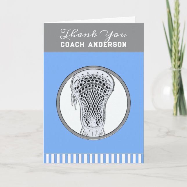 Lacrosse Coach Vielen Dank Karte (Vorderseite)
