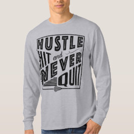 Lacrosse, das Gedränge, das verließ geschlagen T-Shirt