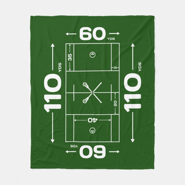 Lacrosse-Decke - Lacrosse-Feld-Entwurf Fleecedecke (Vorderseite)
