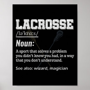 Lacrosse Definition für den Lax Player des Sportte Poster
