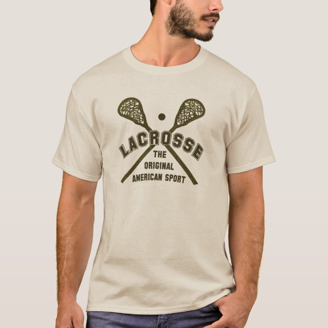 Lacrosse der ursprüngliche amerikanische Sport T-Shirt (Vorderseite)