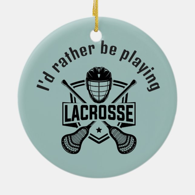 Lacrosse Design  Keramik Ornament (Hinten)